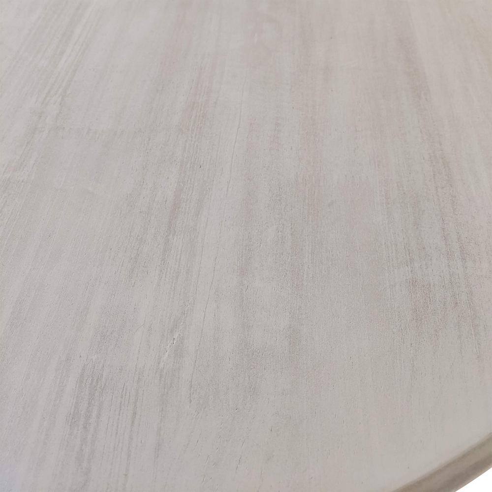 Alt View 2. Carolina Chair & Table - Fairview 36" Round Pedestal Dining Table - Whitewash - White.