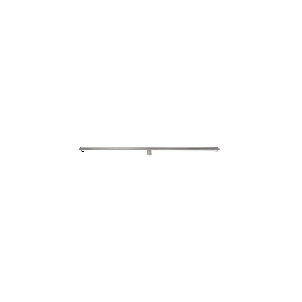 Back. Alfi - 59" Brushed Stainless Steel Linear Shower Drain with Solid Cover - Silver.