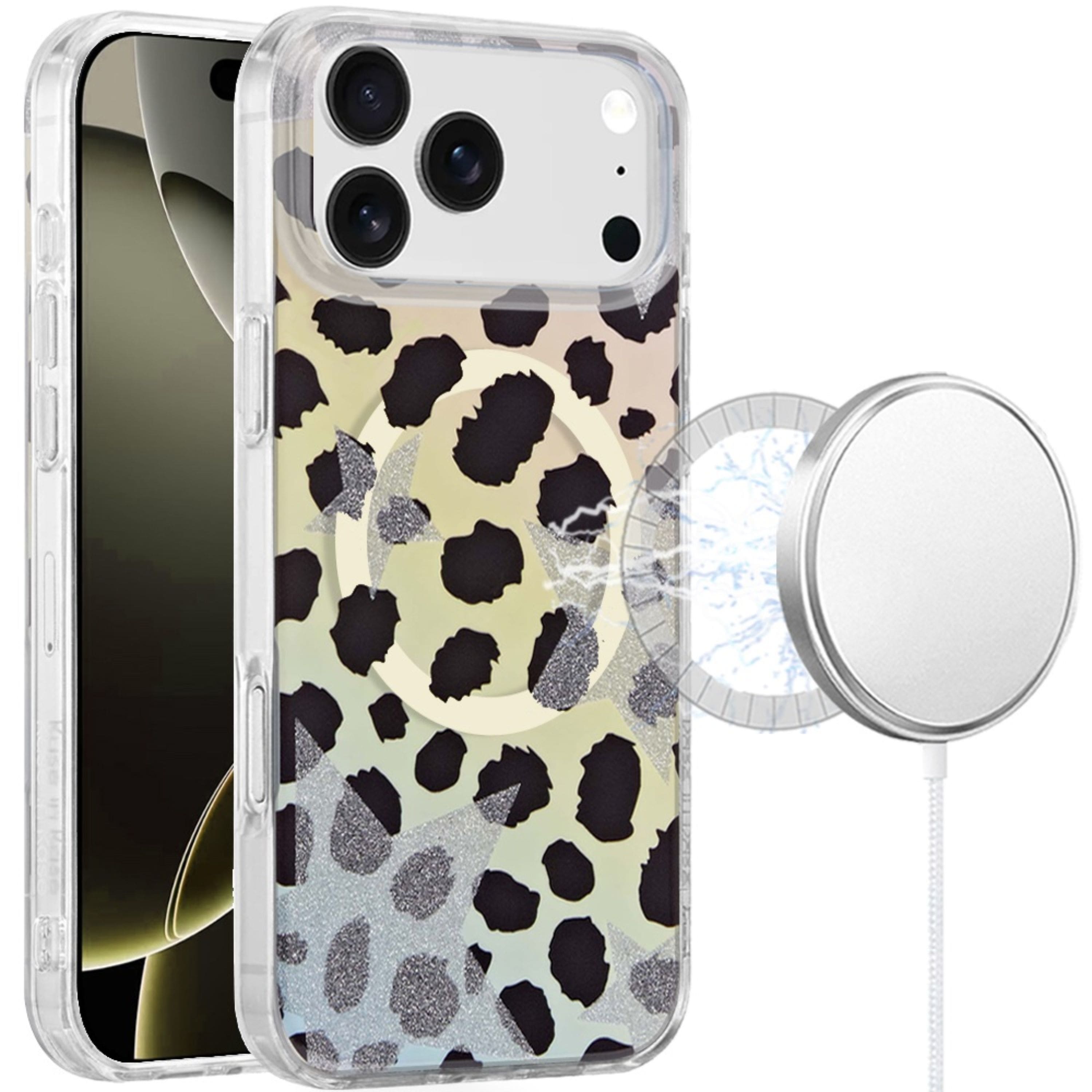 Kitcheniva - IMD Dual Layer Magnetic Circle Cover Phone Case With Tempered Glass For iPhone 17 Pro Max - Brown price history on PriceWatchPro