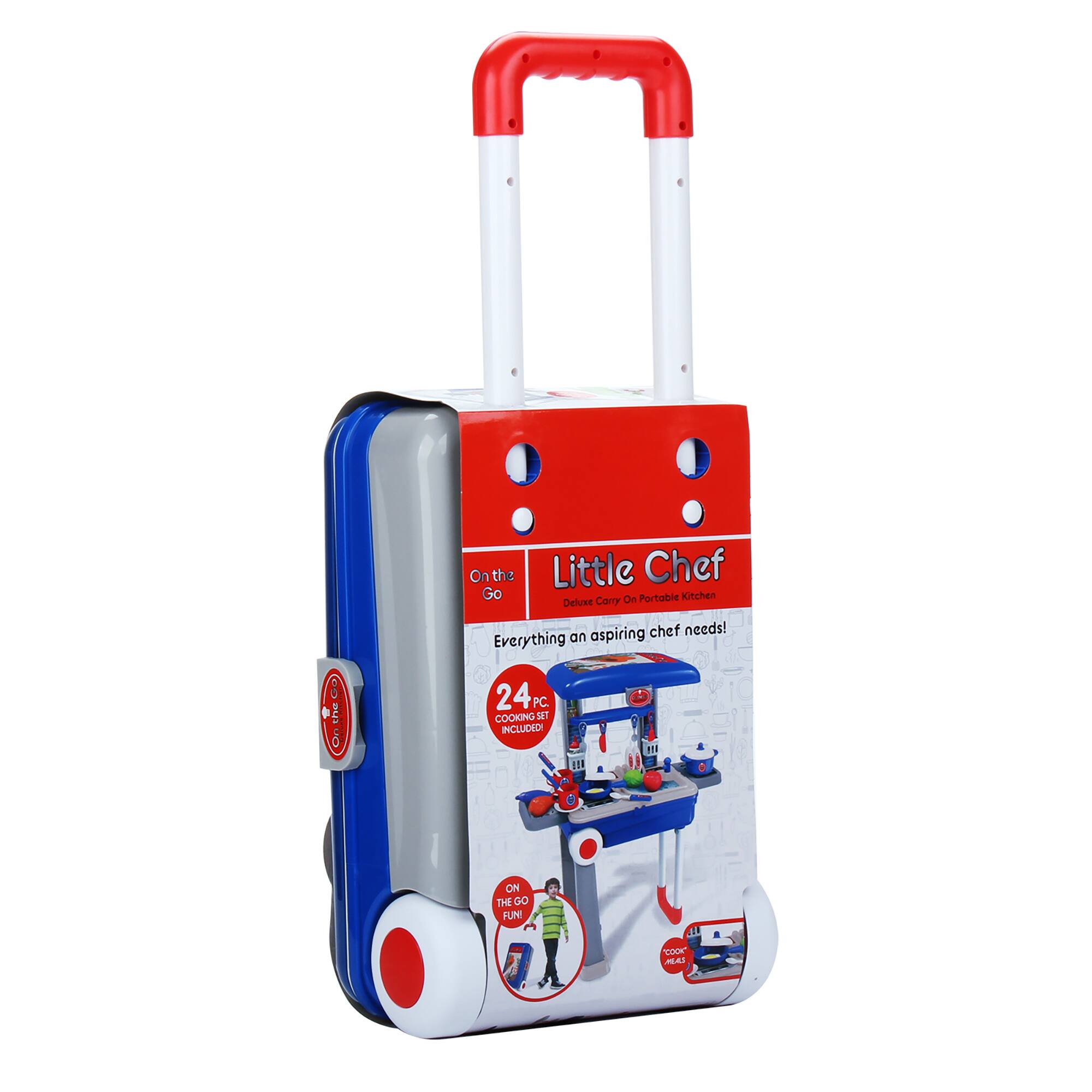 Little Chef On the Go Deluxe Carry On Portable Kitchen

Everything an aspiring chef needs!

24 PC COOKING SET INCLUDED

ON THE GO FUN!