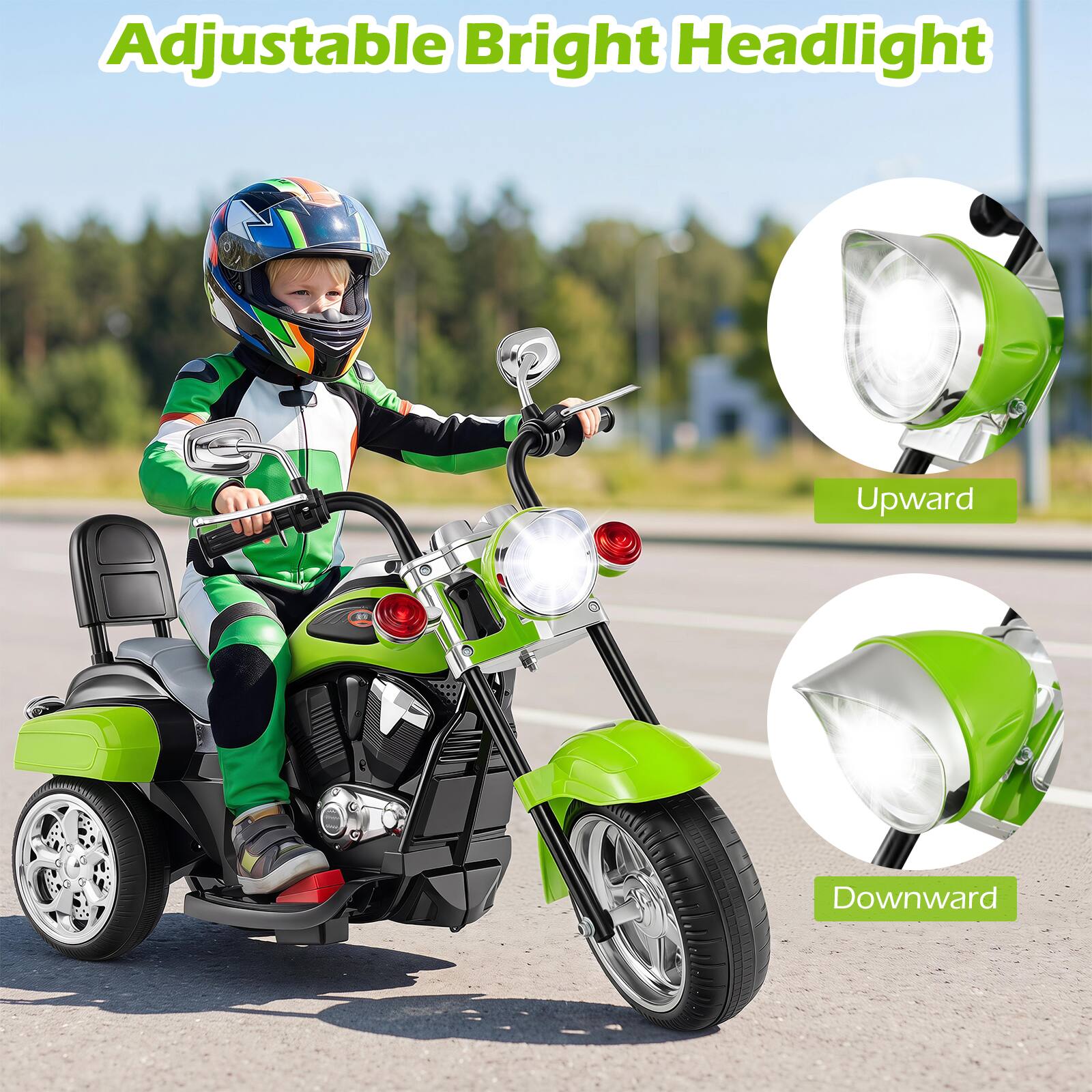 Adjustable Bright Headlight

Upward

Downward