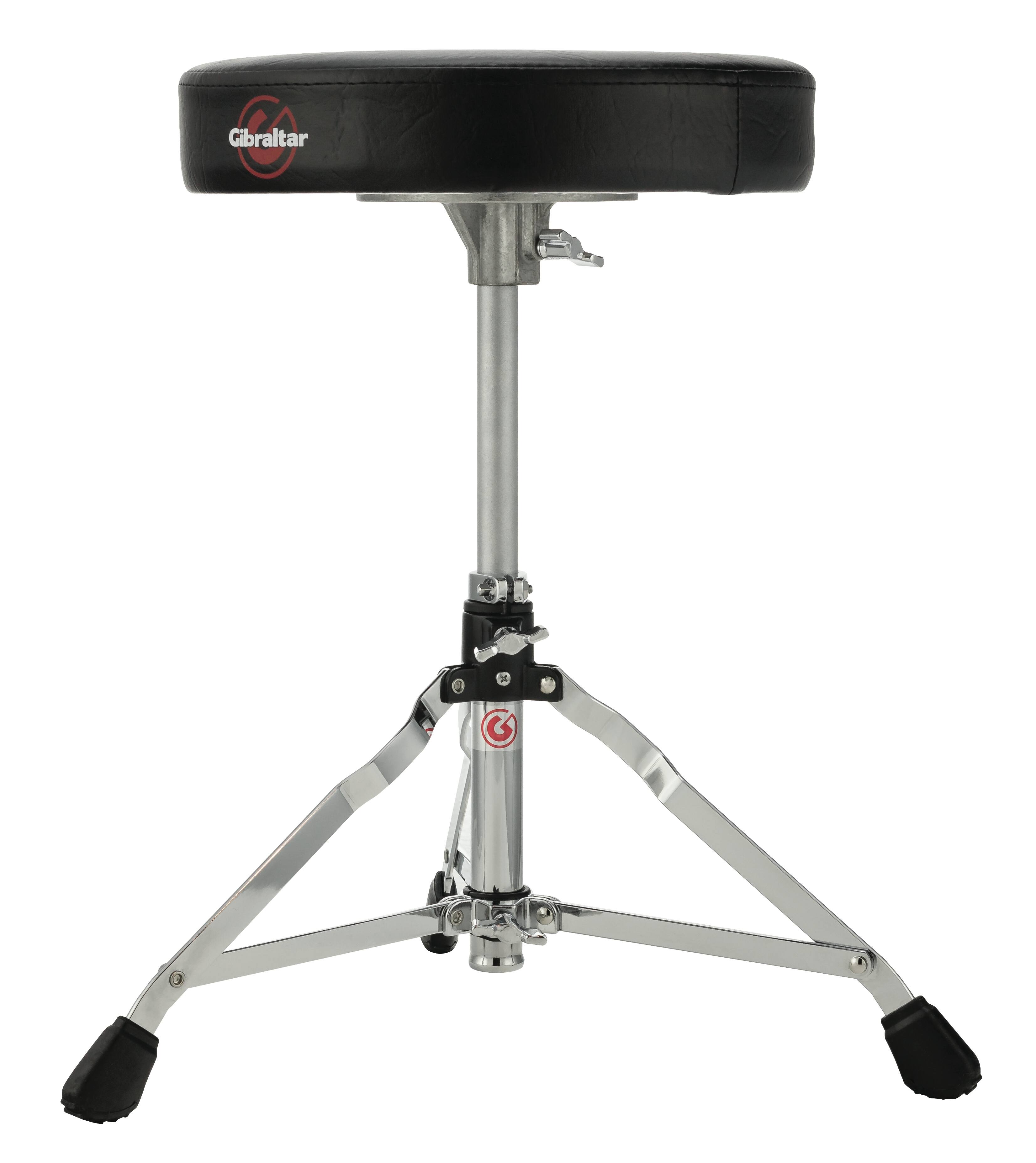 Front. Gibraltar Hardware - Drum Throne with Adjustable Height, Round Seat, Lightweight Stool with Collapsible Portable Folding Design.