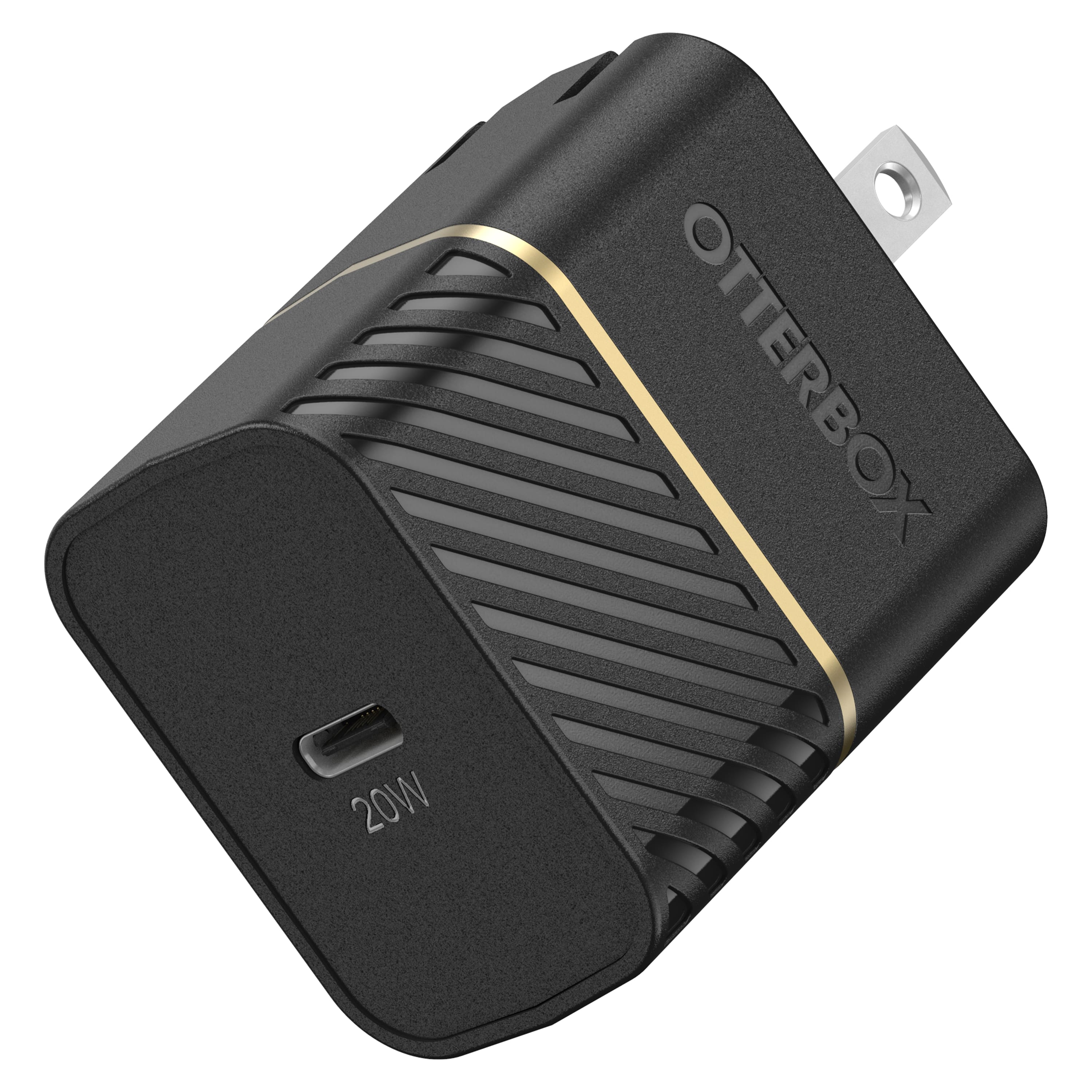 OtterBox - 20W Fast Charge USB-C PD Wall Charger - Black Shimmer