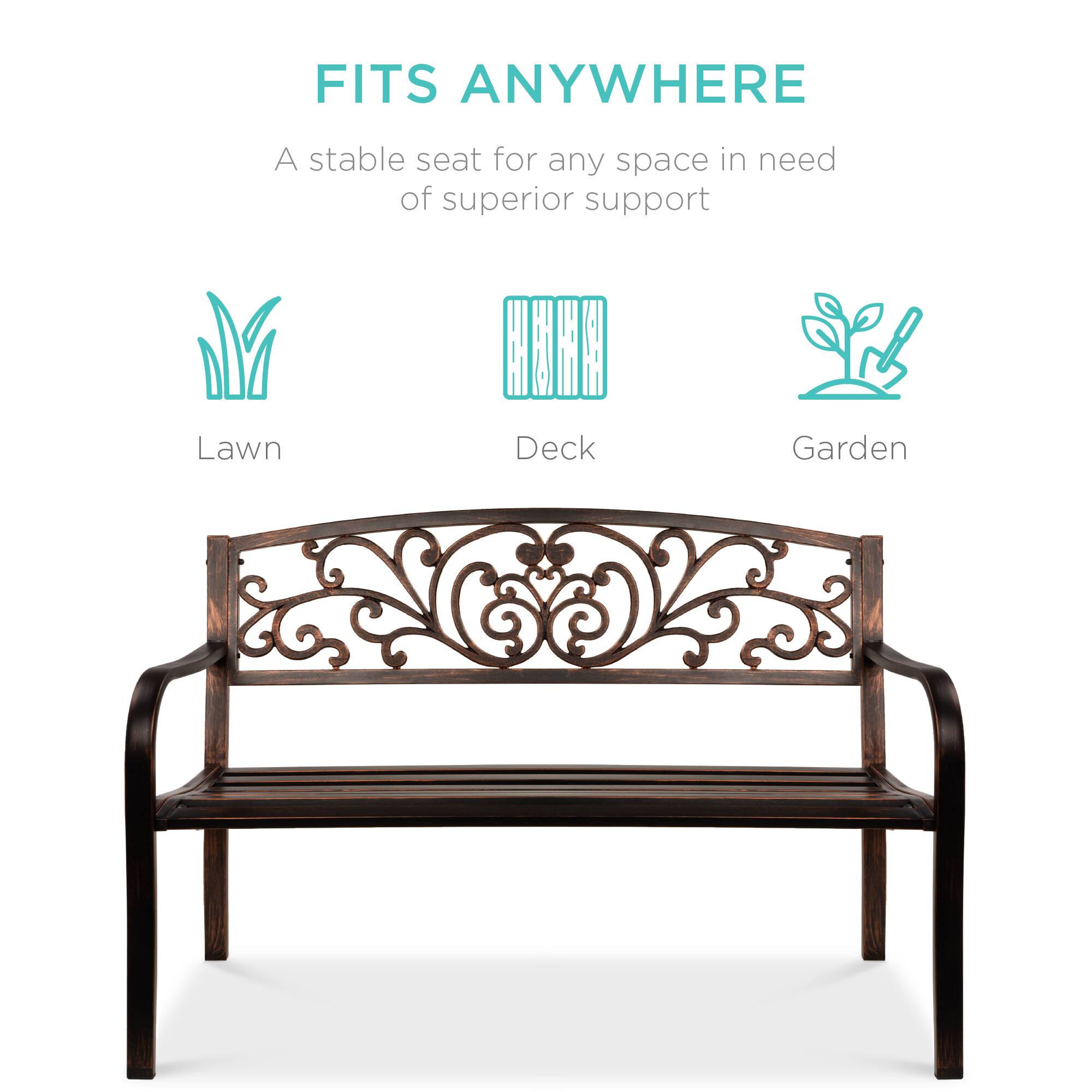 FITS ANYWHERE

A stable seat for any space in need of superior support

Lawn  
Deck  
Garden