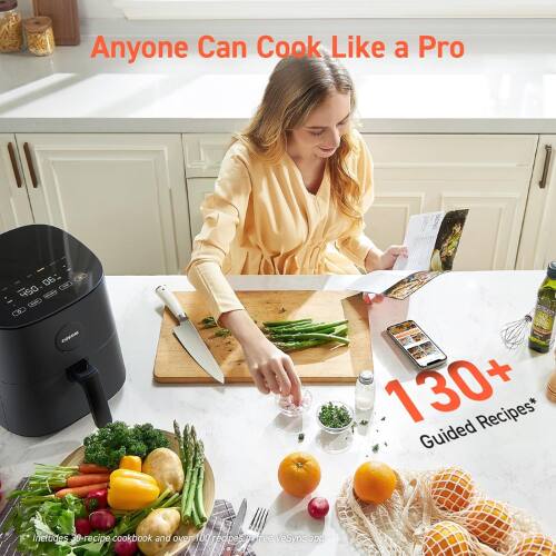 Anyone Can Cook Like a Pro  
130+ Guided Recipes*  
30-recipe cookbook and Over 100 free recipes  
Easy to use app