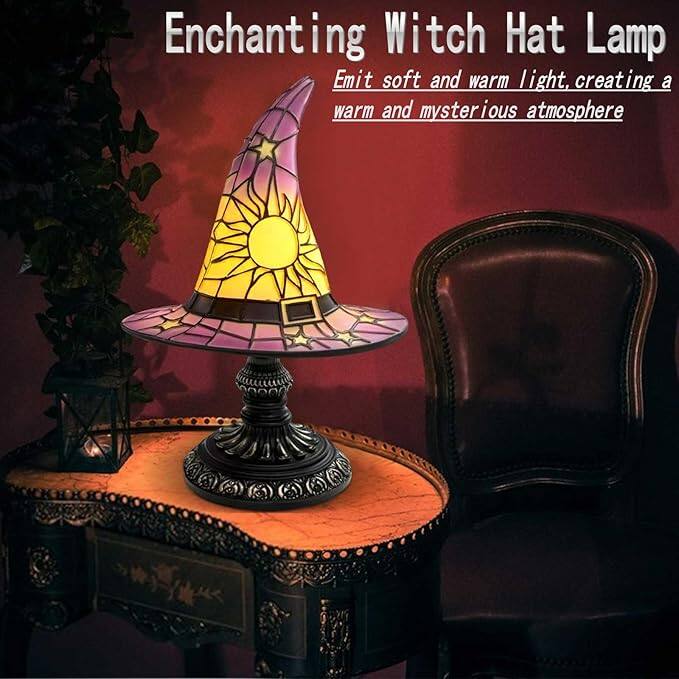 Enchanting Witch Hat Lamp  
Emits soft and warm light, creating a warm and mysterious atmosphere