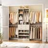 Front. Aheaplus - 8FT Heavy Duty Closet System with Hanging Rods, Drawers, Shelves, and Shoe Racks, Wardrobe System for Bedroom/Closet - Beige Oak.