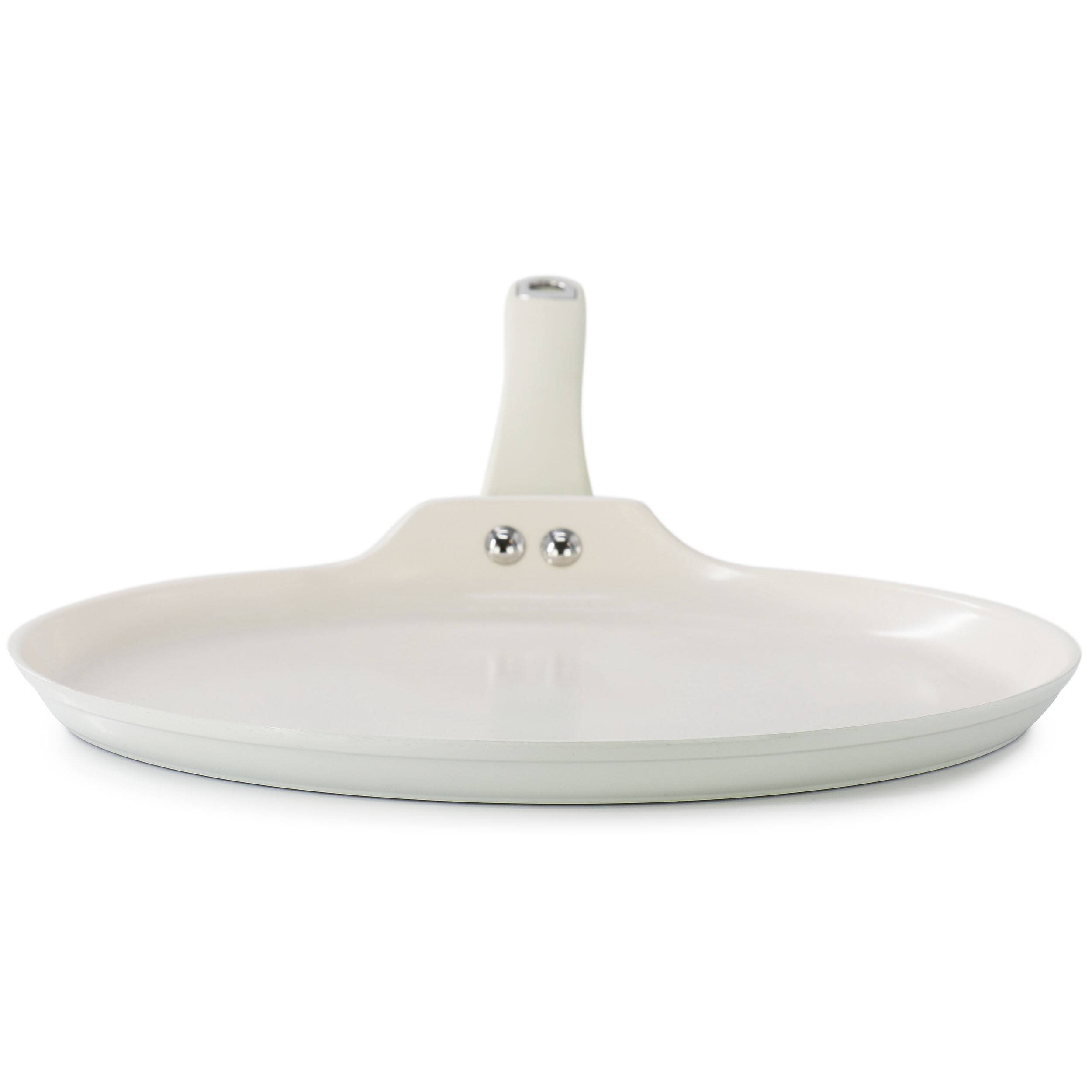 Alt View 2. Martha Stewart - Martha Stewart Everyday Rexford 11 Inch Ceramic Nonstick Aluminum Pancake Pan in Linen - Linen.