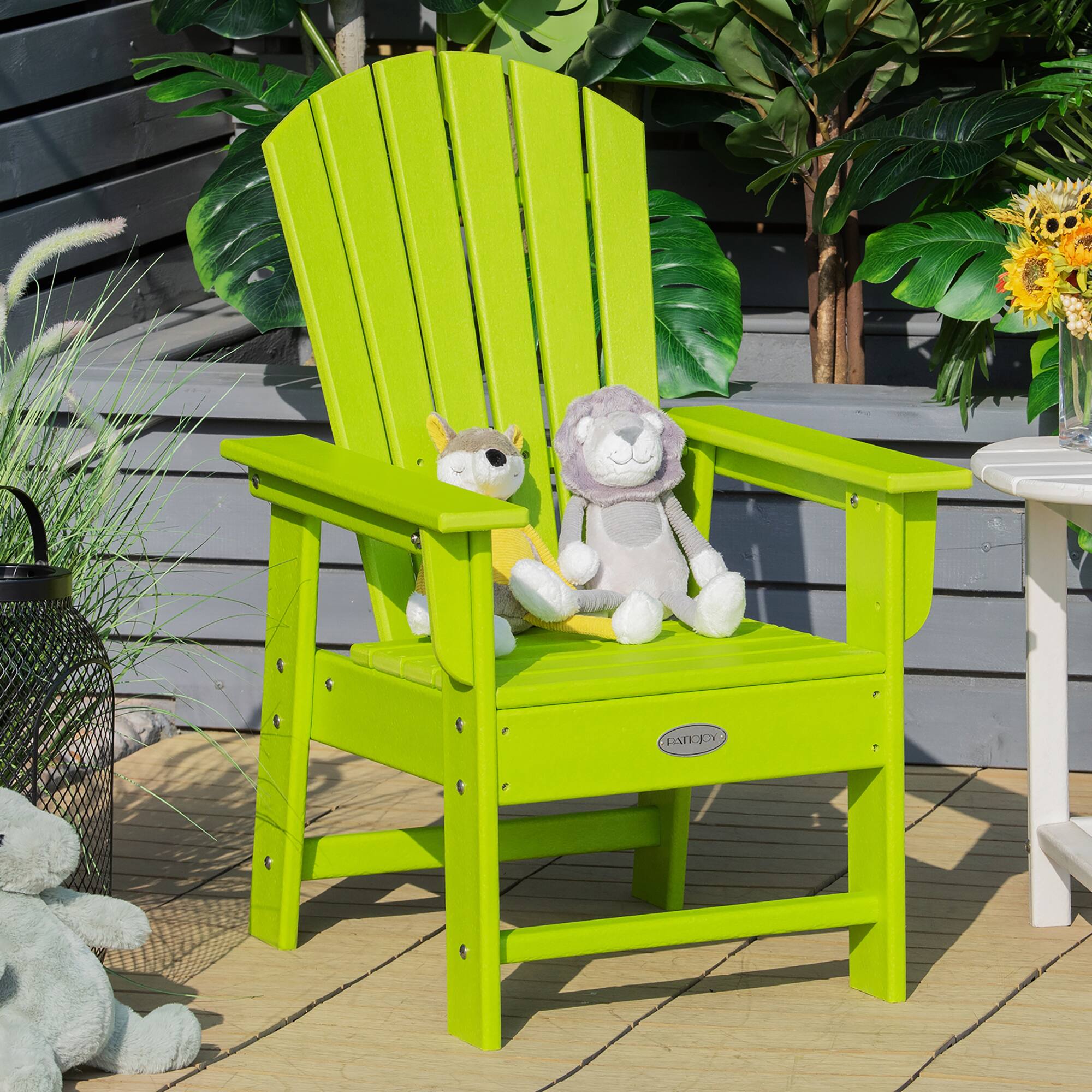 Alt View 1. Costway - Costway Patio Kids' Adirondack Chair Seat Weather Resistant for Ages 3-8 - Green.