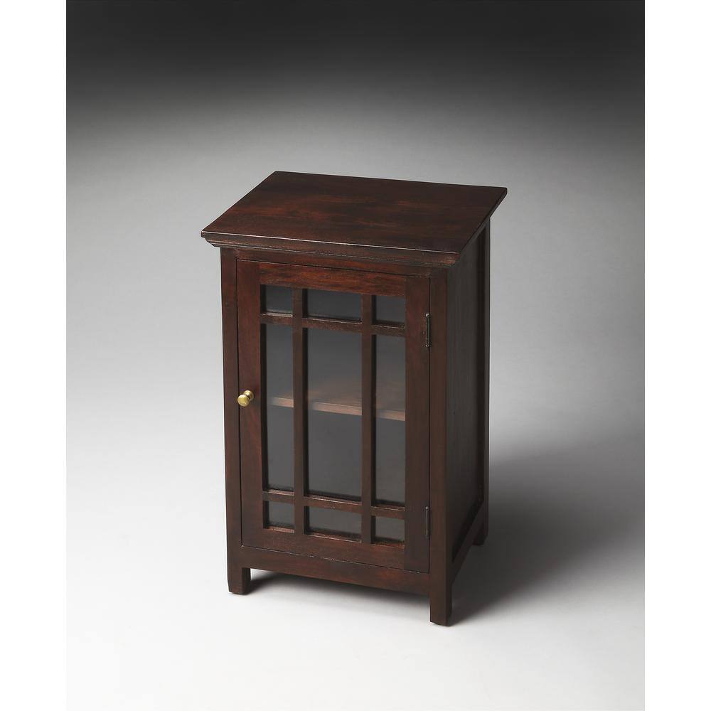 Left. Butler Specialty - Baxter Transitional Cabinet - Dark Brown.
