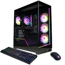 CyberPowerPC - Gaming Desktop - Intel Core Ultra 225F - NVIDIA GeForce RTX 5060 Ti 8GB - 16GB DDR5 - 2TB PCIe 4.0 SSD - Black