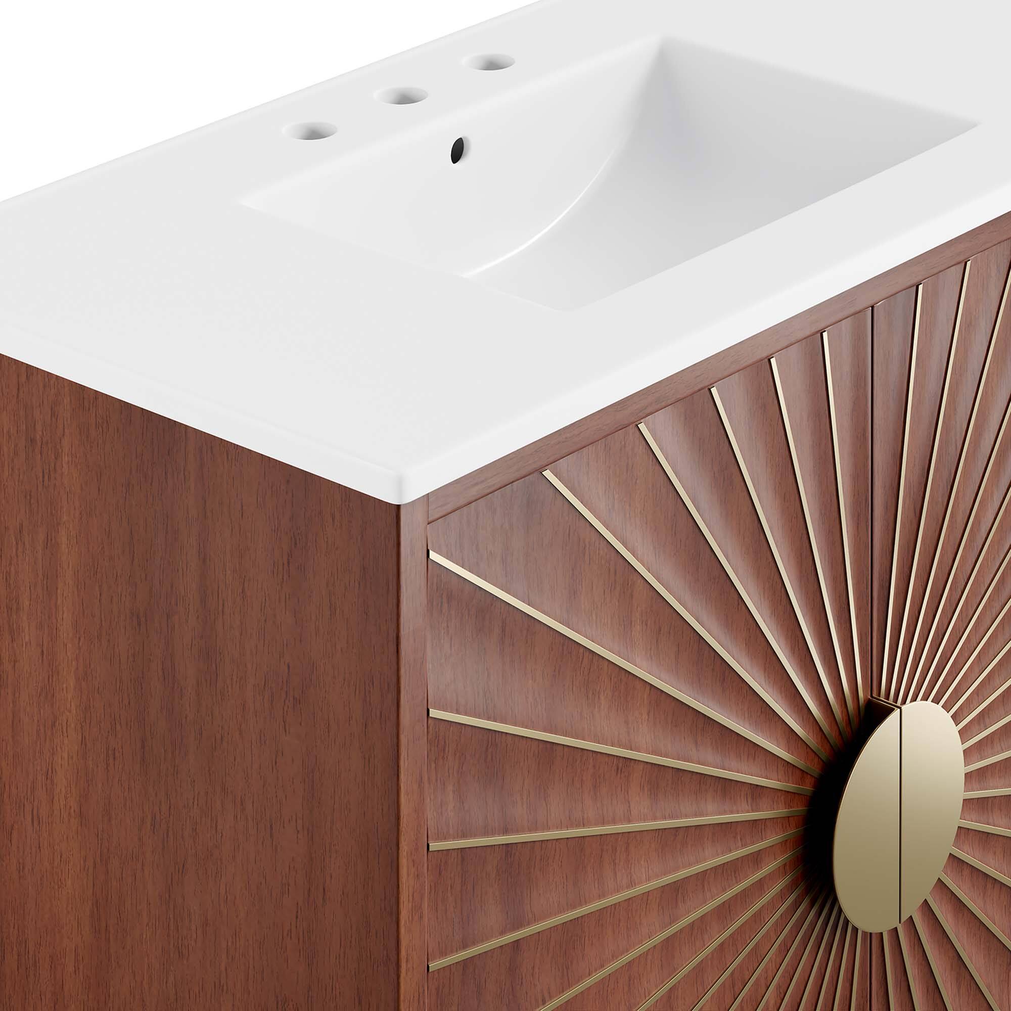 Alt View 8. Modway - Daylight Bathroom Vanity Basin Included by Modway - White Walnut.