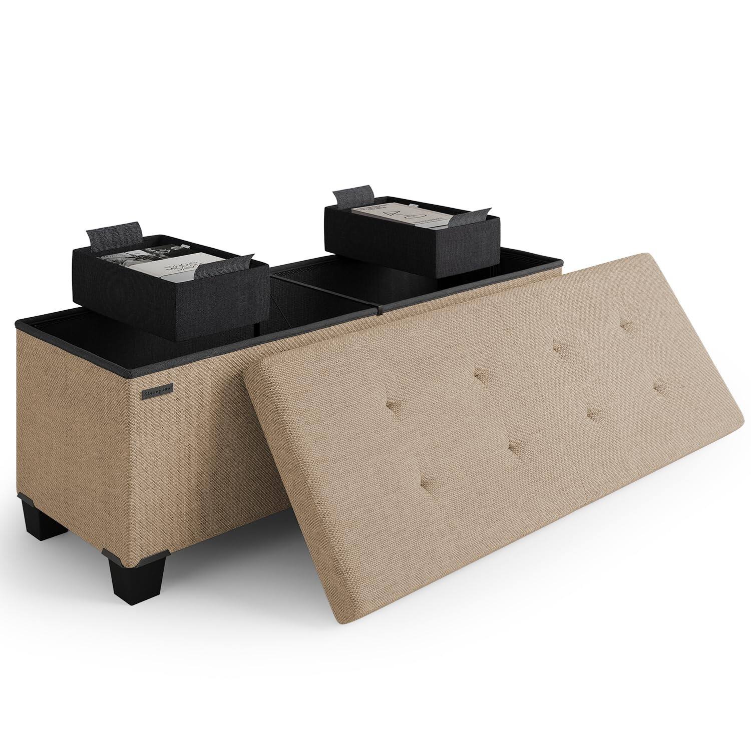 07 - Taupe Fabric 15"D x 43"W x 15"H