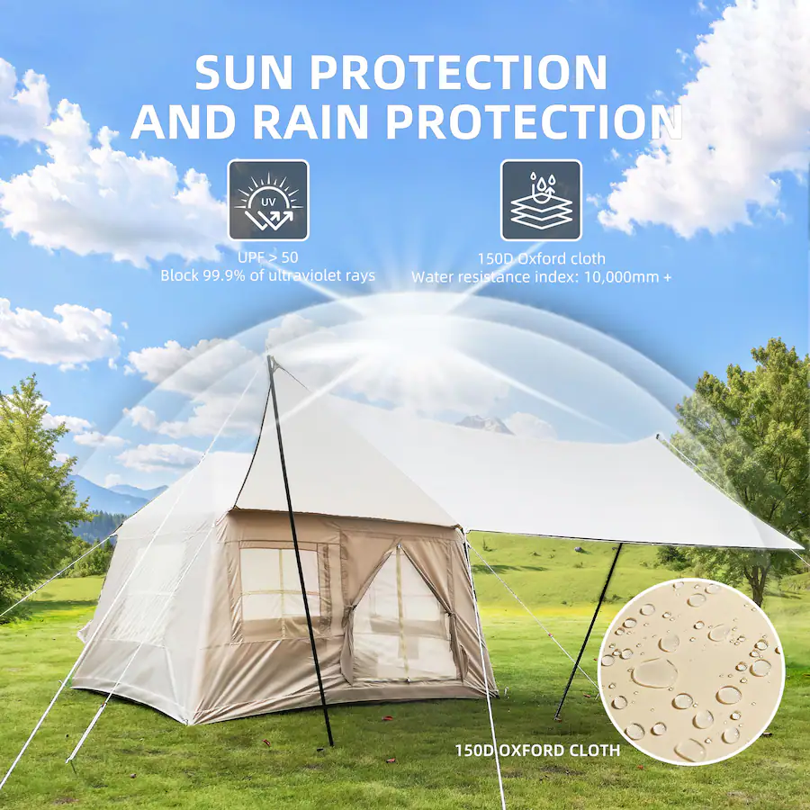 Comp Window Setup Anysun 5.72m² Inflatable Camping Tent – Easy Setup, 4‑Season Windproof ...