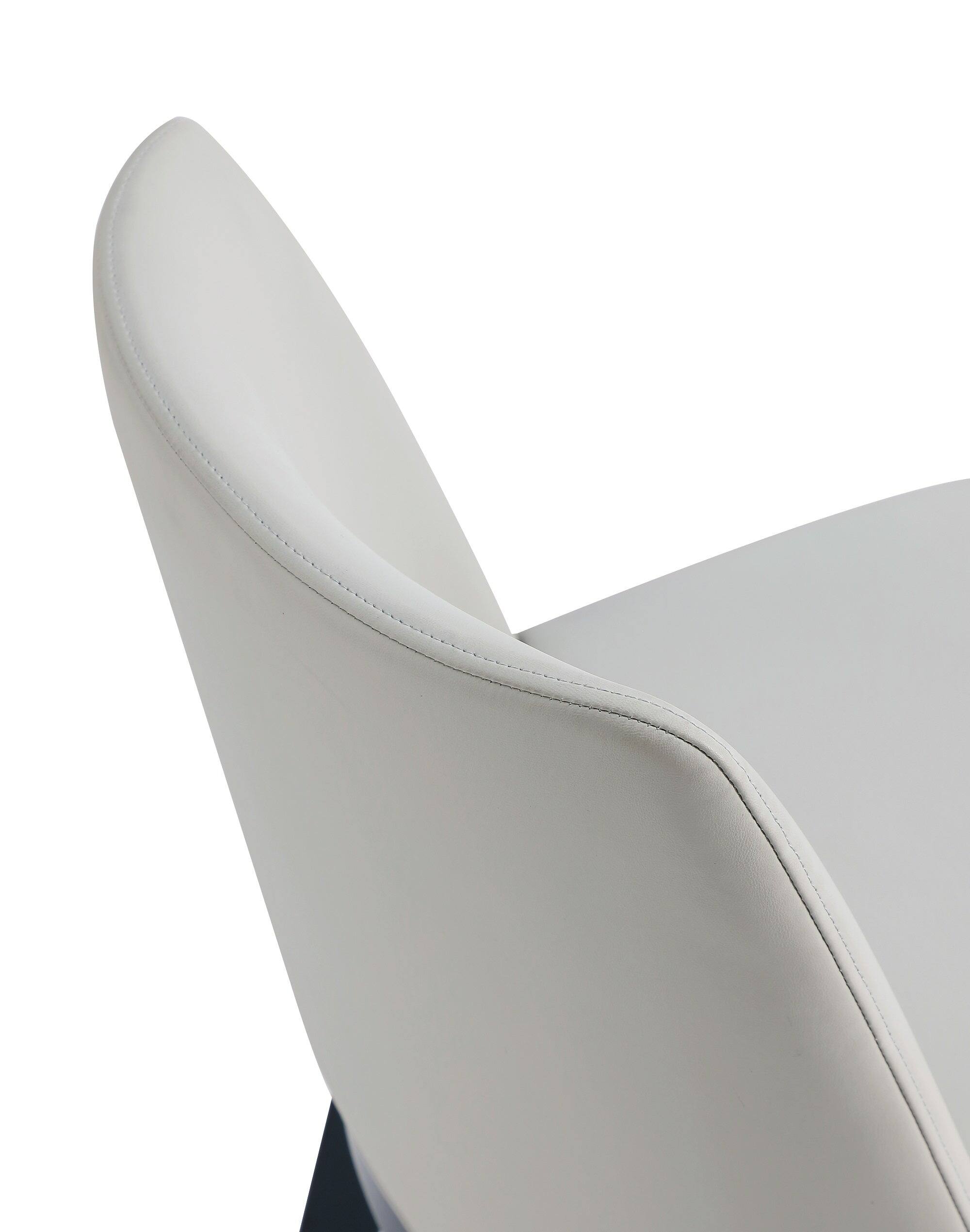 Alt View 6. Manhattan Comfort - Gansevoort Modern Wood Vegan Leather Dining Chair - Set of 4 - Stone Gray.