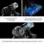 The text on the image is grouped and corrected as follows:

1. Acoustically engineered to reduce noise
2. Energy-dense battery for up to 50 minutes of fade-free suction power
3. Fully sealed filtration to capture microscopic particles as small as 0.3 microns