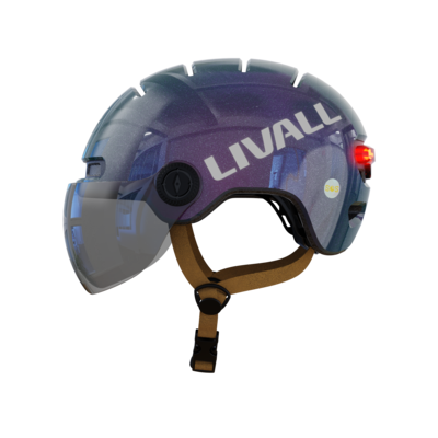 bike helmet livall EVO21 Smart 54-58cm Medium/Snow White Brake Warning Lights Livall Evo21 Bike Helmet Review