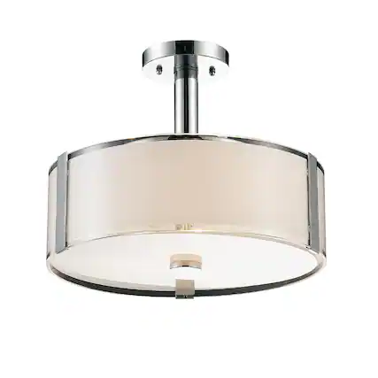 Front. CWI Lighting - Lucie 4 Light Drum Shade Chandelier With Chrome Finish - Chrome.