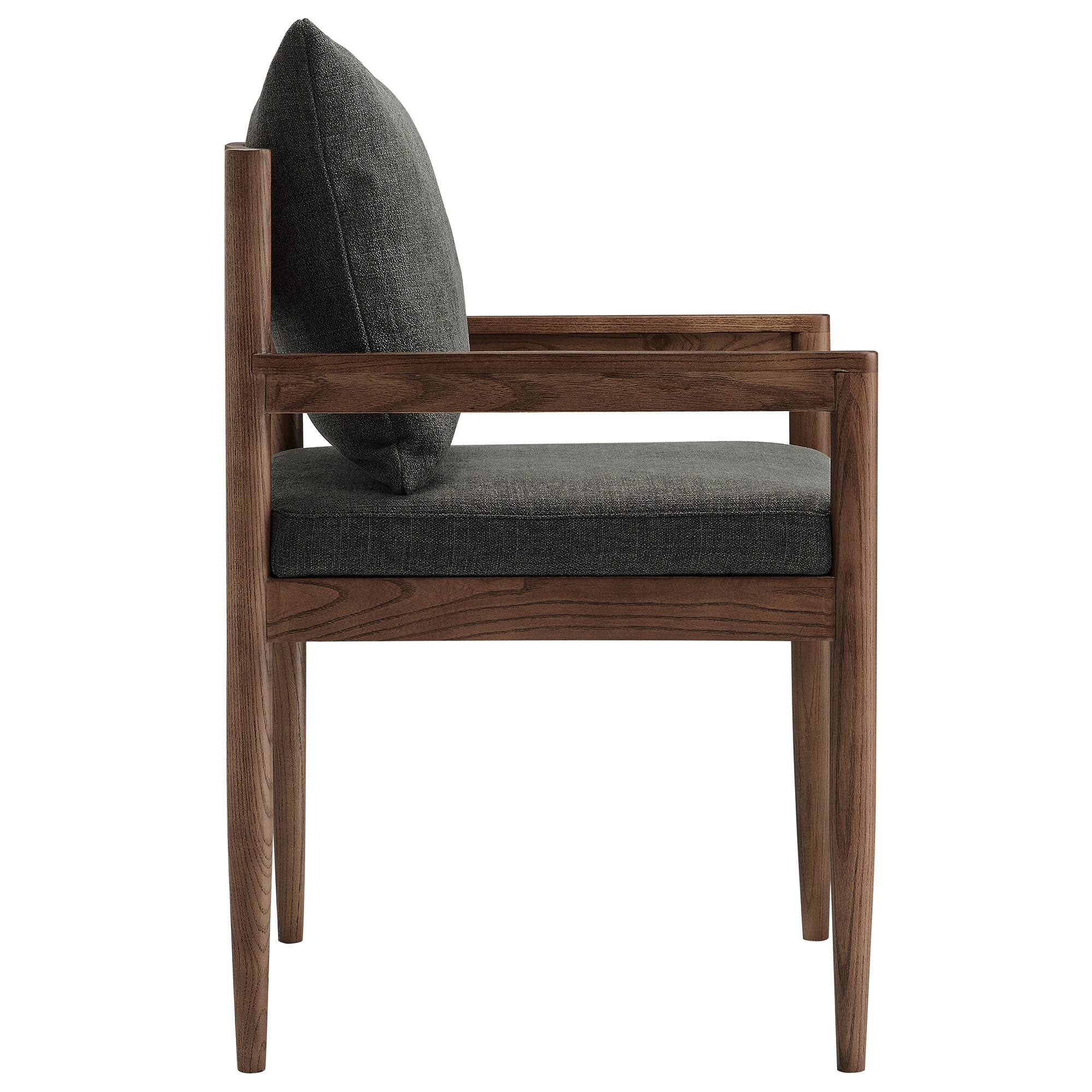 Back. Modway - Remington Wood Dining Armchair by Modway - Gray.