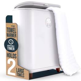 LiveFine - Towel Warmer, Large Bucket Style Towel Heater with LED Display - Fits Two 40"x70” Towels - Gray