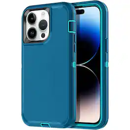 Entronix - Case Compatible with iPhone 15 Pro Max - Heavy Duty Protection - Teal