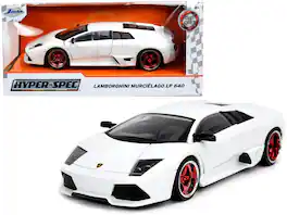 Lamborghini Murcielago LP640 White "Hyper-Spec" 1/24 Diecast Model Car by Jada - Multicolor