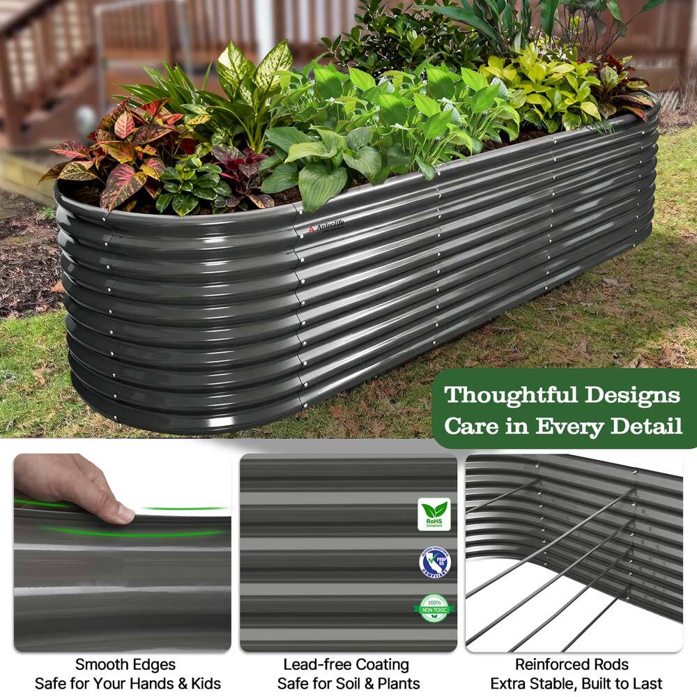 Thoughtful Designs  
Care in Every Detail

- Smooth Edges  
  Safe for Your Hands & Kids

- Lead-free Coating  
  Safe for Soil & Plants

- Reinforced Rods  
  Extra Stable, Built to Last