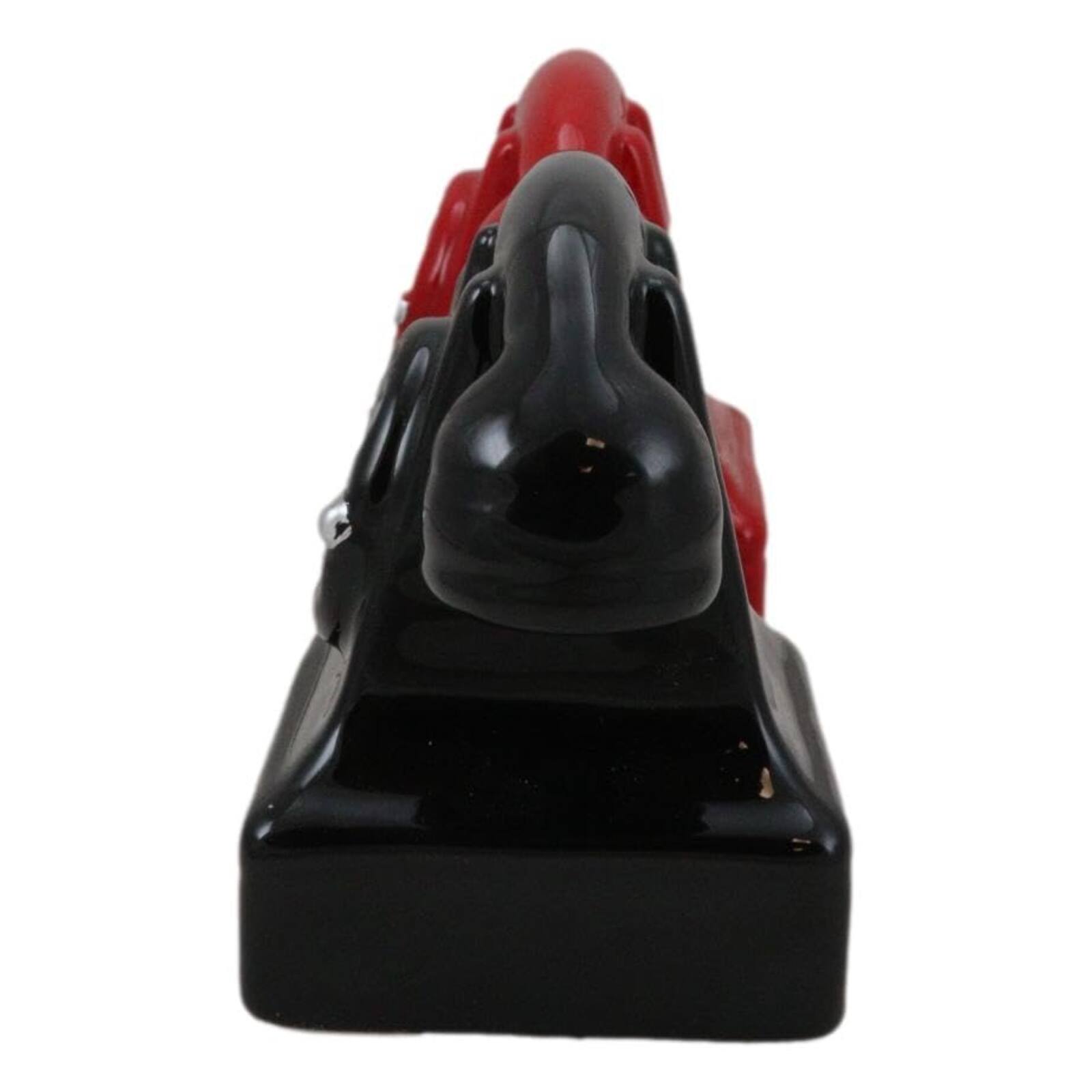 Alt View 1. Pacific Trading - Red and Black Retro Phones Old Fashioned Attractives Magnetic Ceramic Salt and Pepper Shaker Set - Multicolor.