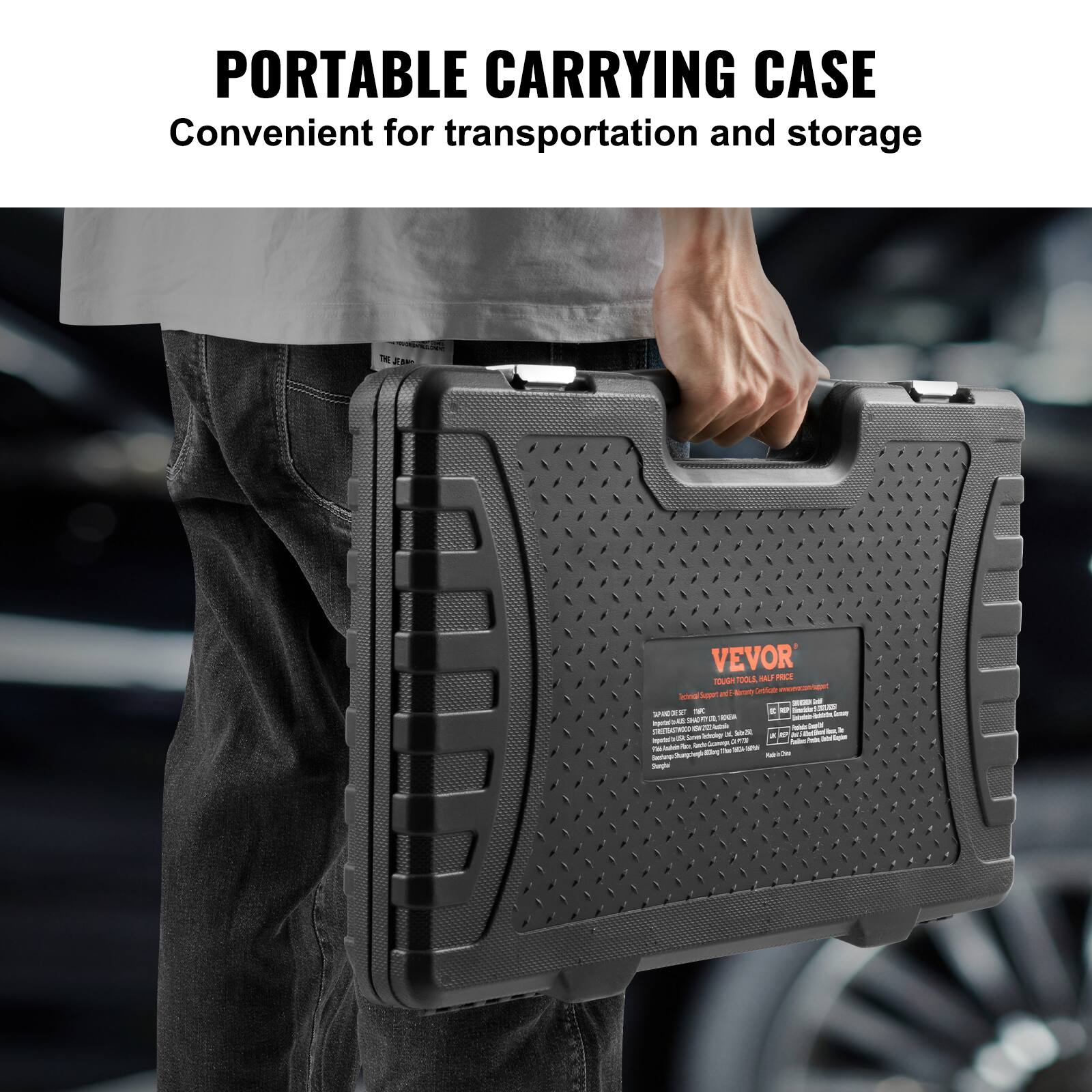 PORTABLE CARRYING CASE  
Convenient for transportation and storage  

VEVOR  
TOOL CASE, MULTI PRICE