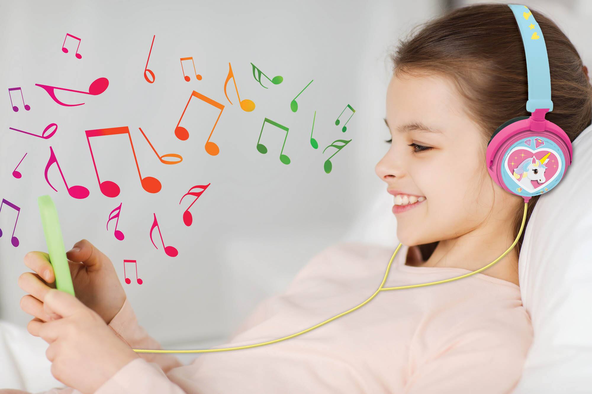 Alt View 9. Lexibook - Unicorn Stereo Wired Foldable Headphone with Safe Volume Limitation.