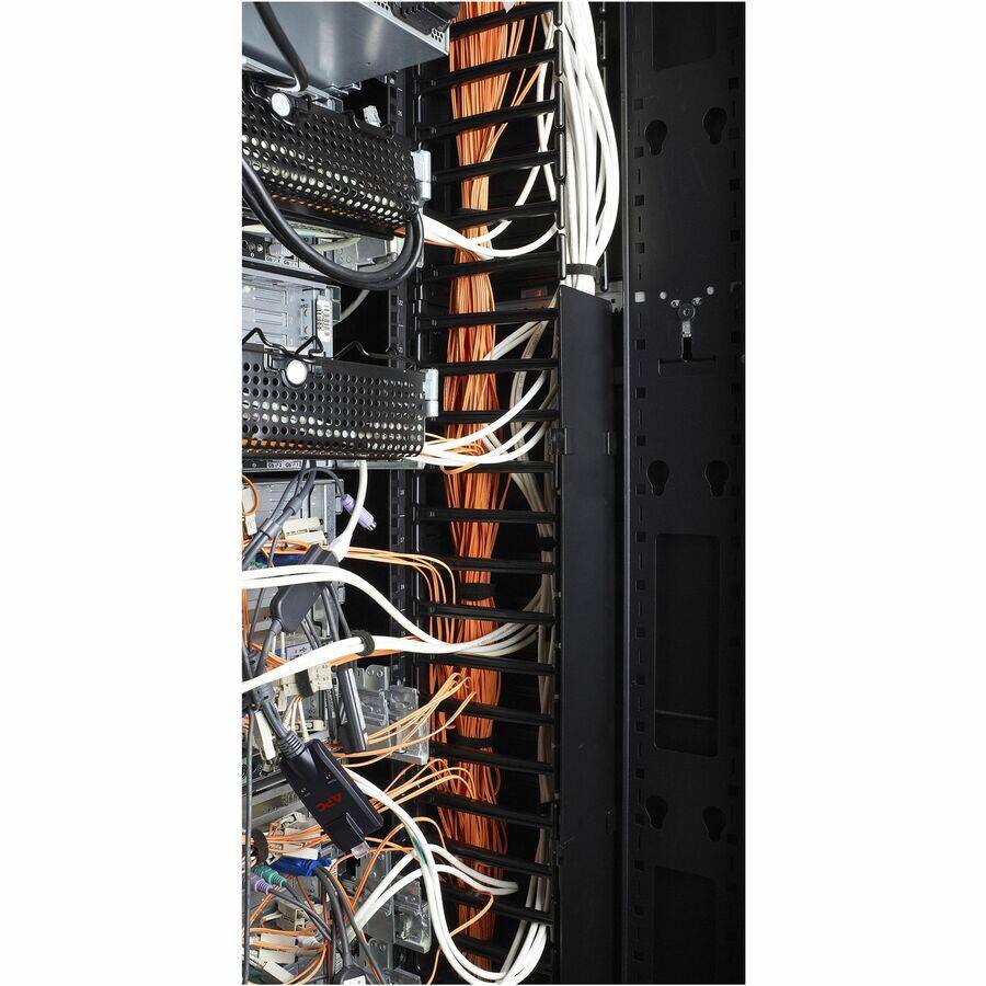 Alt View 1. APC - APC NetShelter Cable Management, Vertical Cable Manager, for NetShelter SX 750mm Wide 45U, Set of 2, 97 x 1981 x 160 mm - Black.