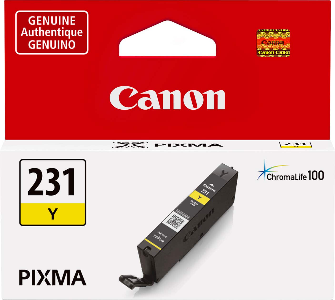 GENUINE Authentique GENUINO anon Canon Canor Canon PIXMA 231 231 Y PIXMA 231 Canon Y <Y> CU-21 Yellow ink Frank Canon ChromaLife 100