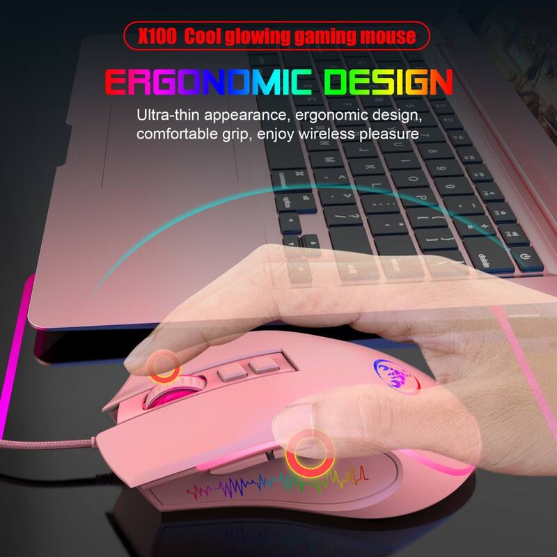 X100 Cool glowing gaming mouse

ERGONOMIC DESIGN

Ultra-thin appearance, ergonomic design, comfortable grip, enjoy wireless pleasure.