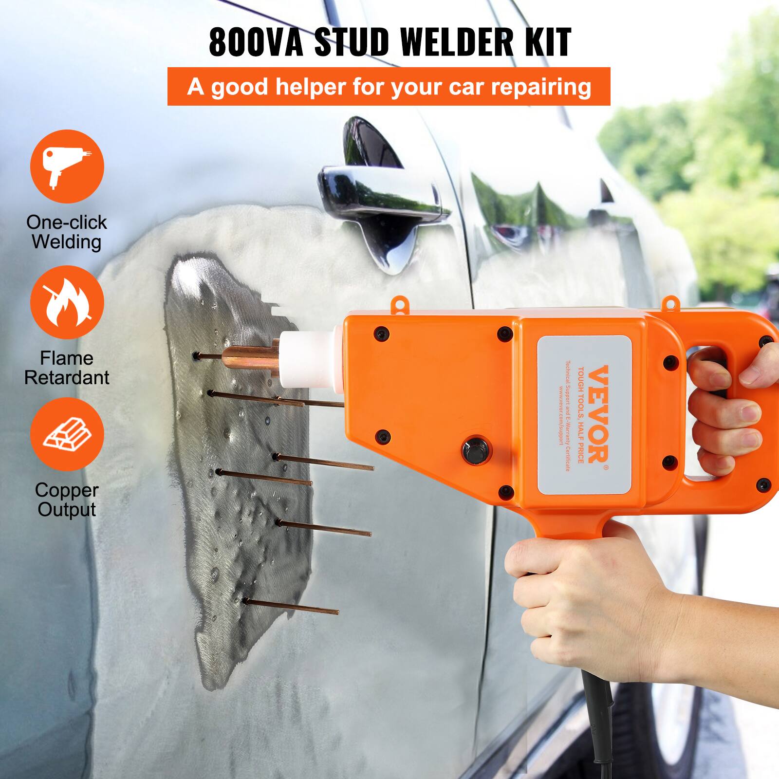 800VA STUD WELDER KIT  
A good helper for your car repairing

- One-click Welding
- Flame Retardant
- Copper Output

TOUGH TOOLS  
JUGHTOOLS.HALF PRICE