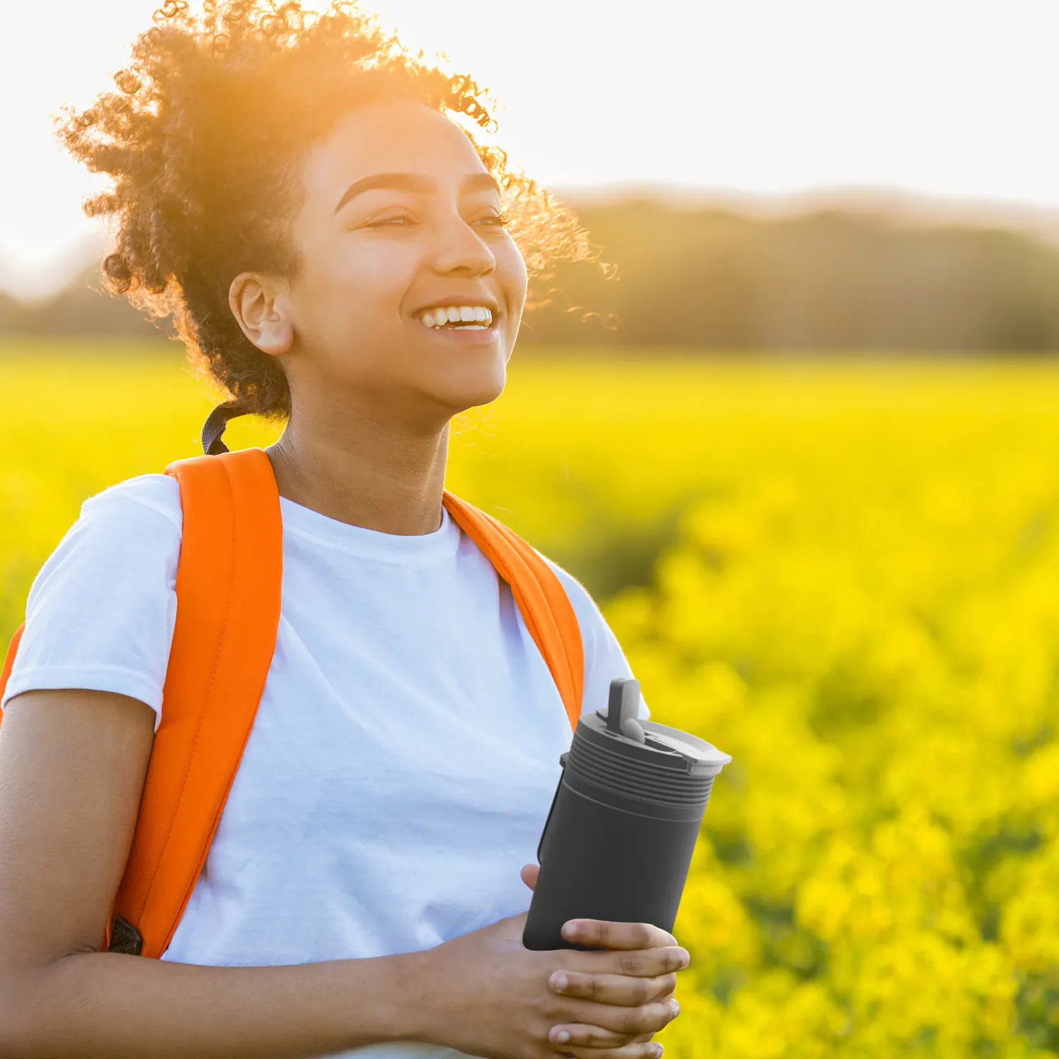 Left. Asobu - 20-Oz Aspen Insulated Water Bottle - Black.