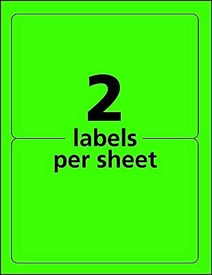 2 labels per sheet