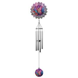 FC Design - 40" Long Butterfly Ripple Illusion Wind Chime Outdoor Patio or Garden Hanging Decoration - Multi-Color