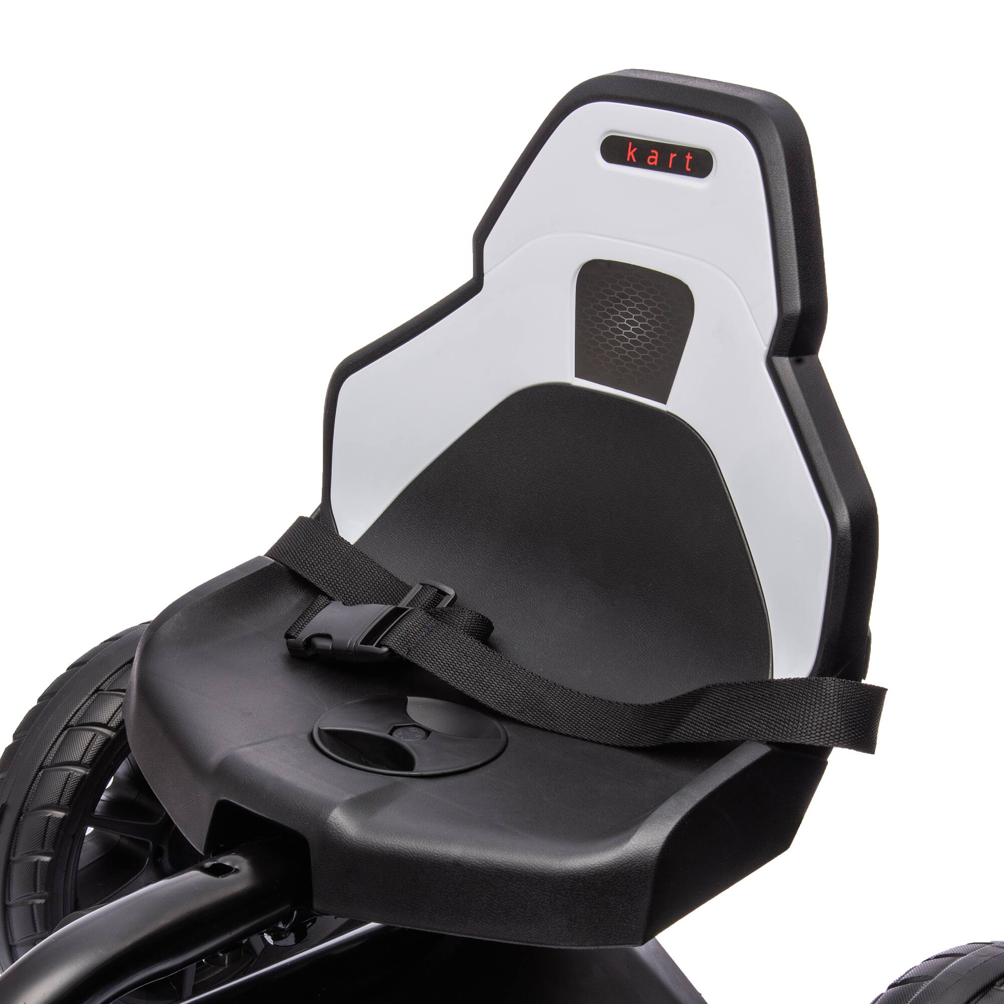 Alt View 5. Aosom - Kids Pedal Go Kart, Outdoor, Adjustable Seat, Swing Axle, Handbrake, 4 Non-Slip EVA Wheels, Ages 3-8.