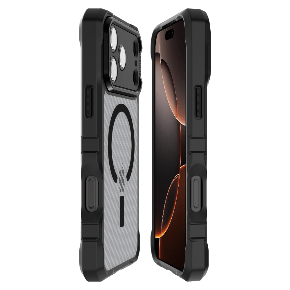 Alt View 1. Itskins - Supreme_R Tek MagSafe Case for Apple iPhone 18 Pro / 17 Pro - Black.