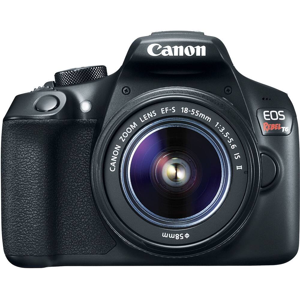 Canon EF-S 18-55mm Zoom Lens 1:3.5-5.6 IS II  
Canon EOS Rebel T6  
58mm