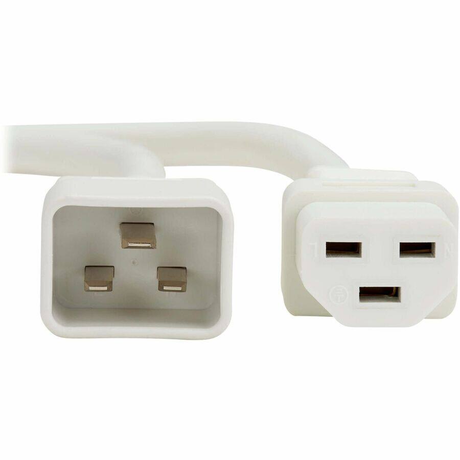Alt View 1. Tripp Lite - Eaton Tripp Lite Series Power Cord, C20 to C21 - Heavy-Duty, 20A, 250V, 12 AWG, 4 ft. (1.2 m), White - For Network - White.