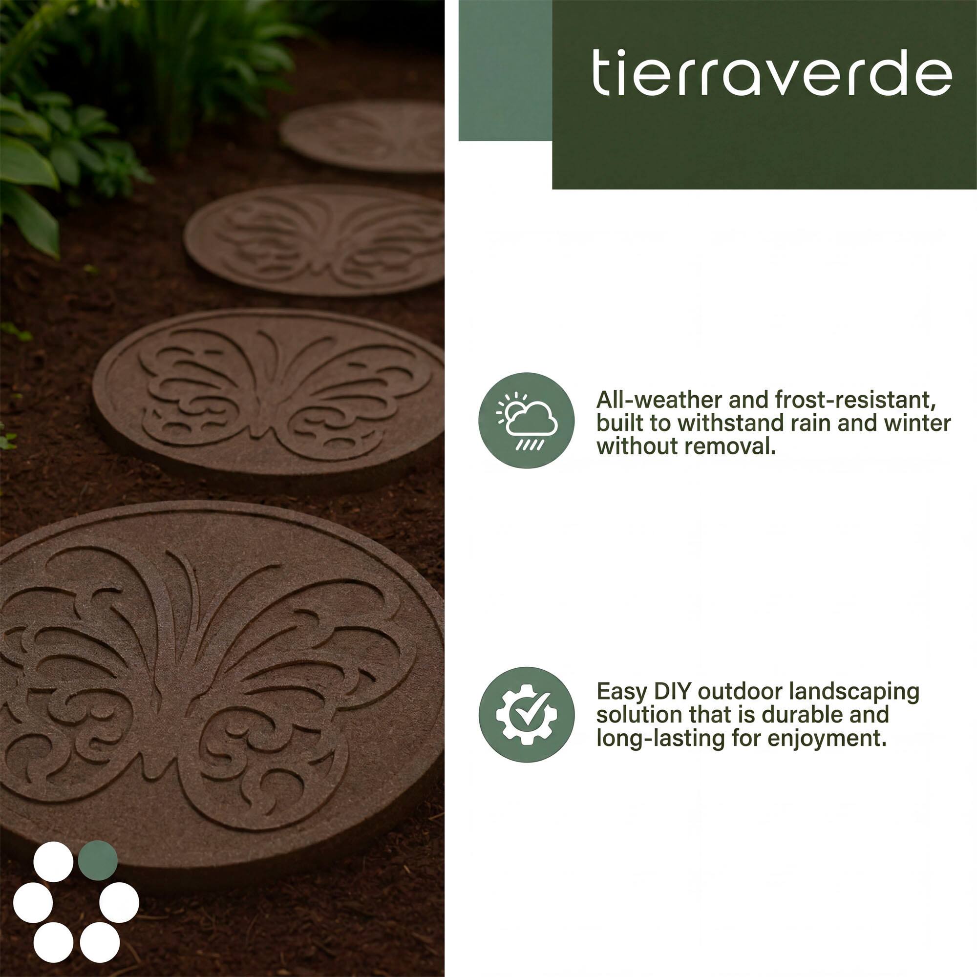 tierraverde All-weather and frost-resistant, built to withstand rain and winter without removal. Easy DIY outdoor landscaping solution that is durable and long-lasting for enjoyment.