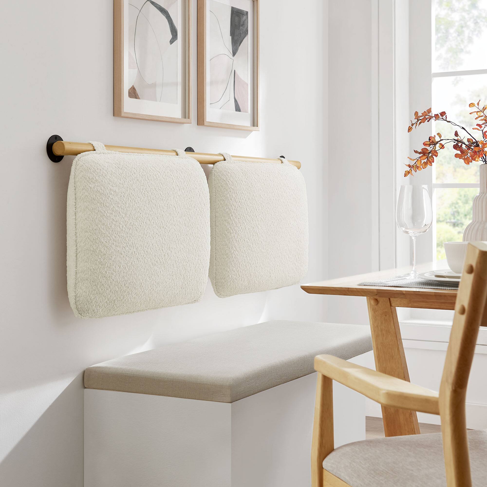Alt View 2. Modway - Anela Wall-Mounted Chenille Upholstered Full Headboard by Modway - Brown.