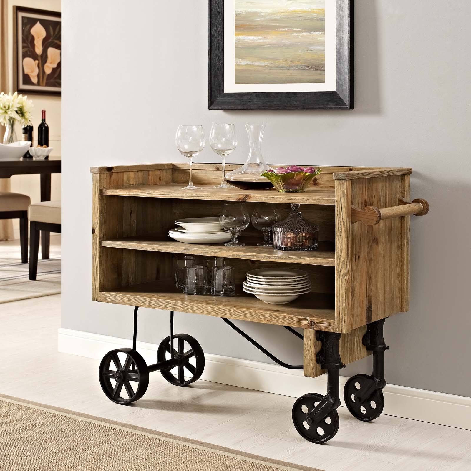 Front. Modway - Prevail Dining Stand by Modway - Brown.