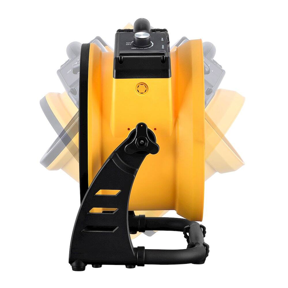 Alt View 9. XPOWER - Cordless Rechargeable 11" Sealed Brushless DC Motor Air Circulator Utility Fan - Yellow.