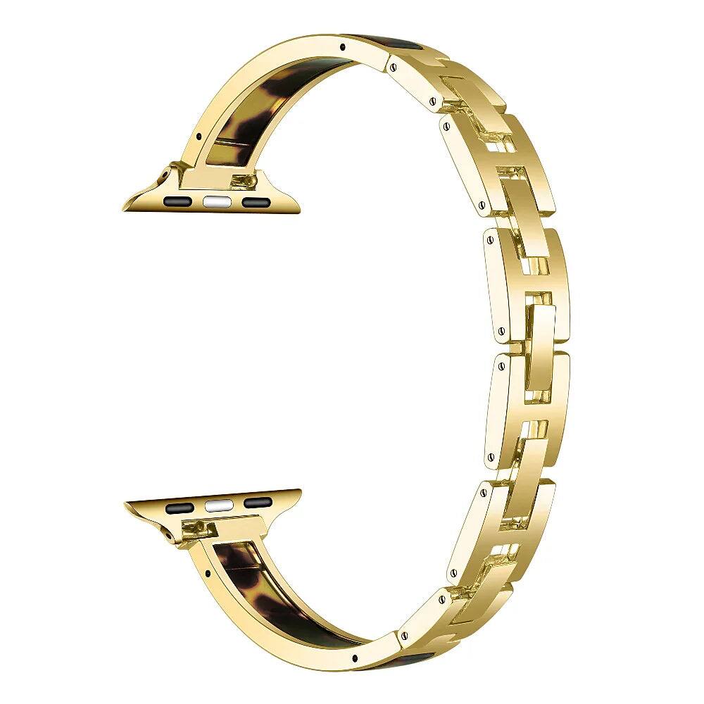Angle. Posh Tech - Addison Tortoise Metal Band For Apple Watch - Tortoise.