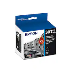 DESIGNED FOR EXCELLENCE
EPSON®
302 XL
High-capacity 2x more prints*
Grande capacité 2 fois plus de tirages*
Black Noir
Claria Premium Ink