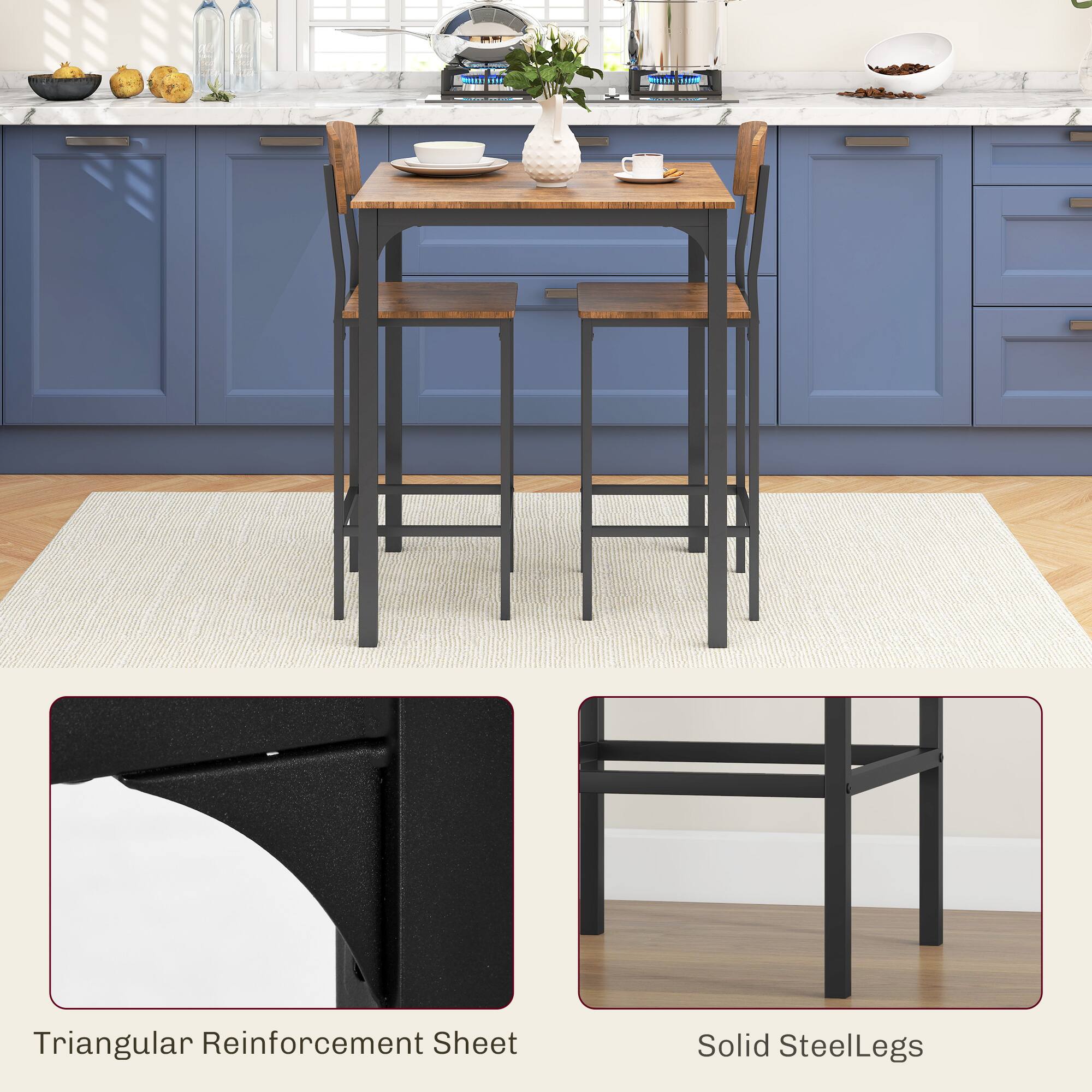 E - Triangular Reinforcement Sheet Solid Steel Legs