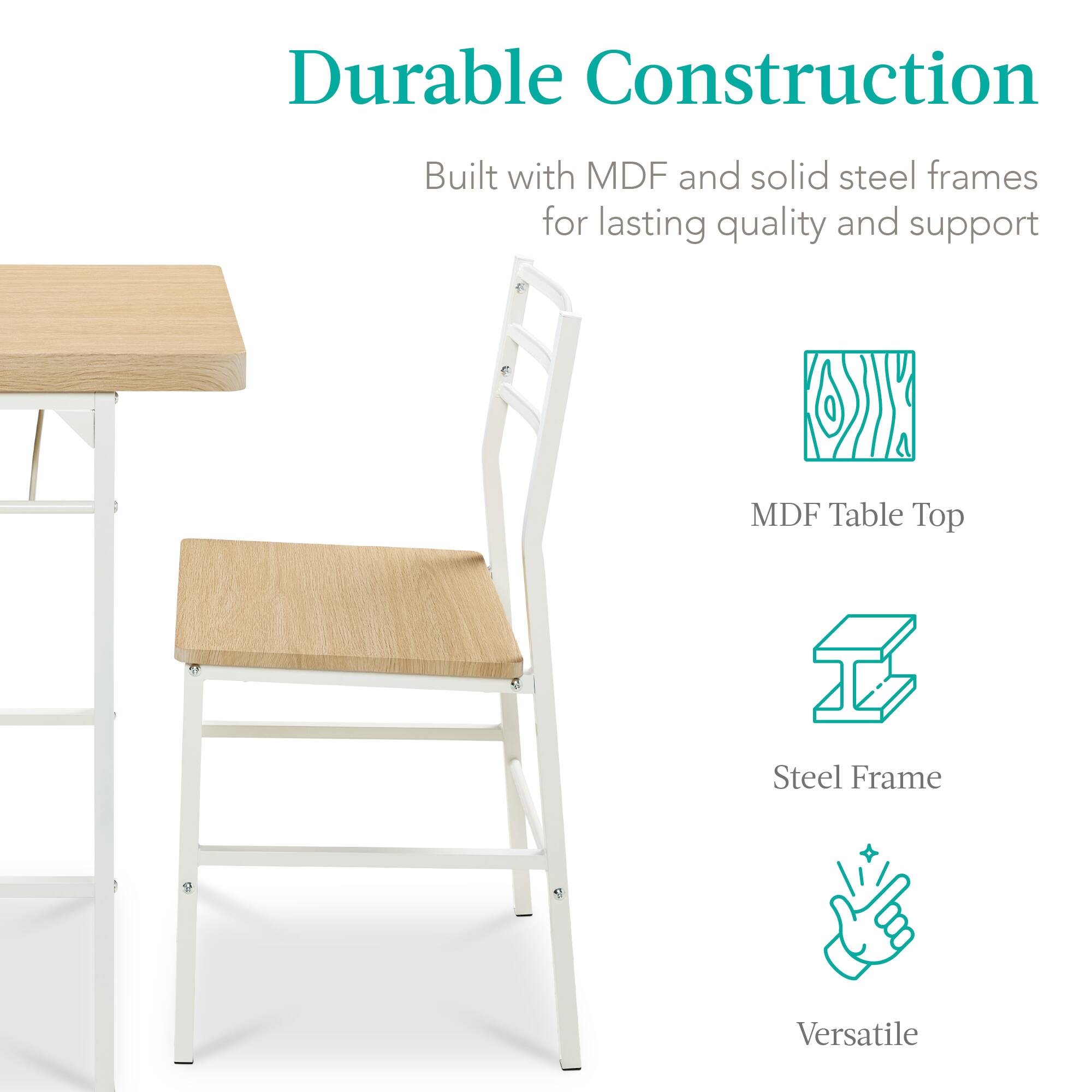 Durable Construction

Built with MDF and solid steel frames for lasting quality and support

- MDF Table Top
- Steel Frame
- Versatile