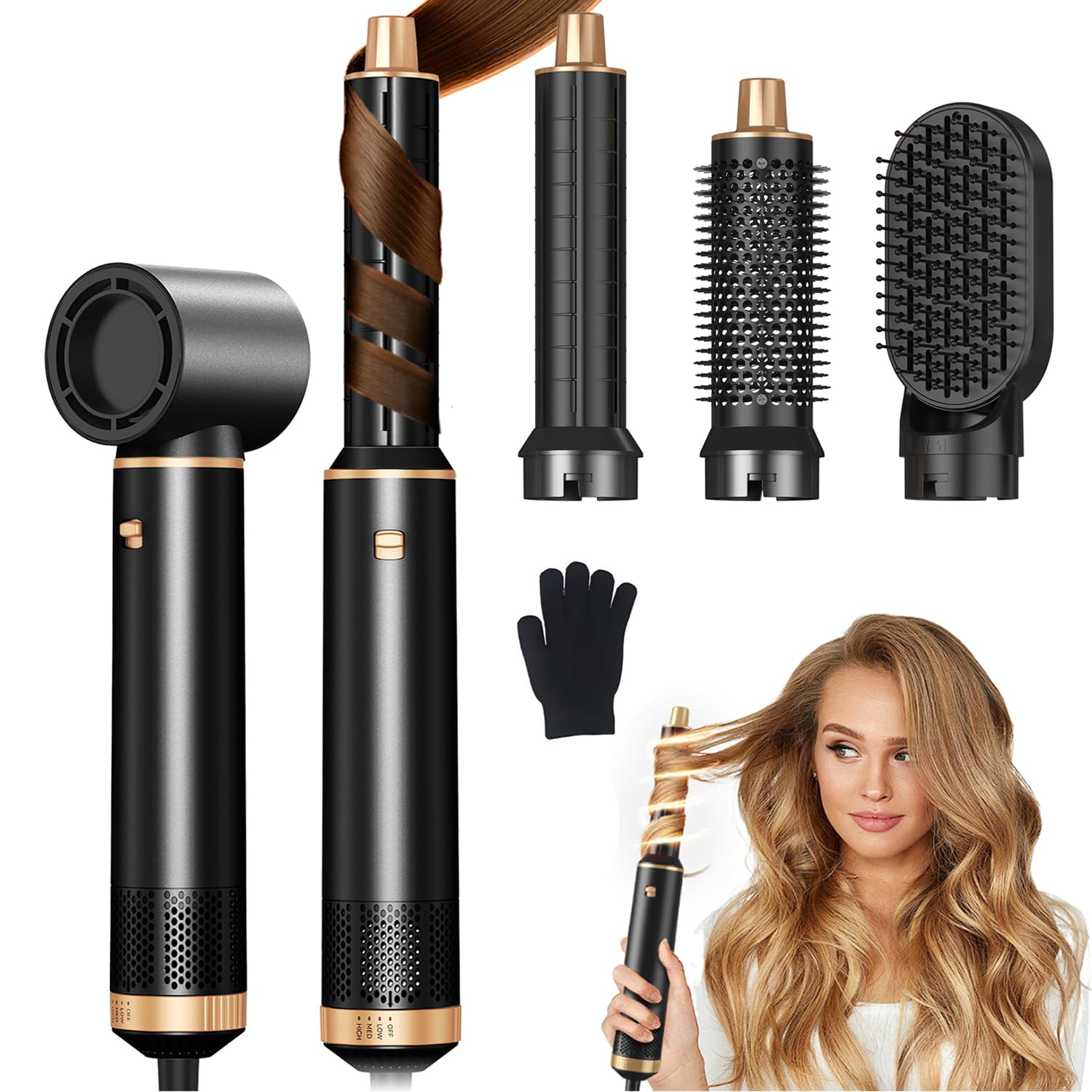 Front. Reds Spade - Hair Dryer Brush Hot Air Curler Styler Without Heat Multistyler Blow Styling Tools For Drying Curl Volumize - Default.